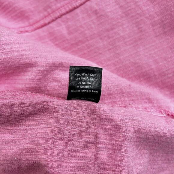 Pol Barbie Pink Wide Wale Corduroy Jacket Distressed Frayed Hem Size M Button Up - Picture 10 of 15